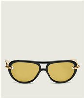 Occhiali da sole Bottega Veneta Donna BV1418S001-BLACK-GOLD-YELLOW58